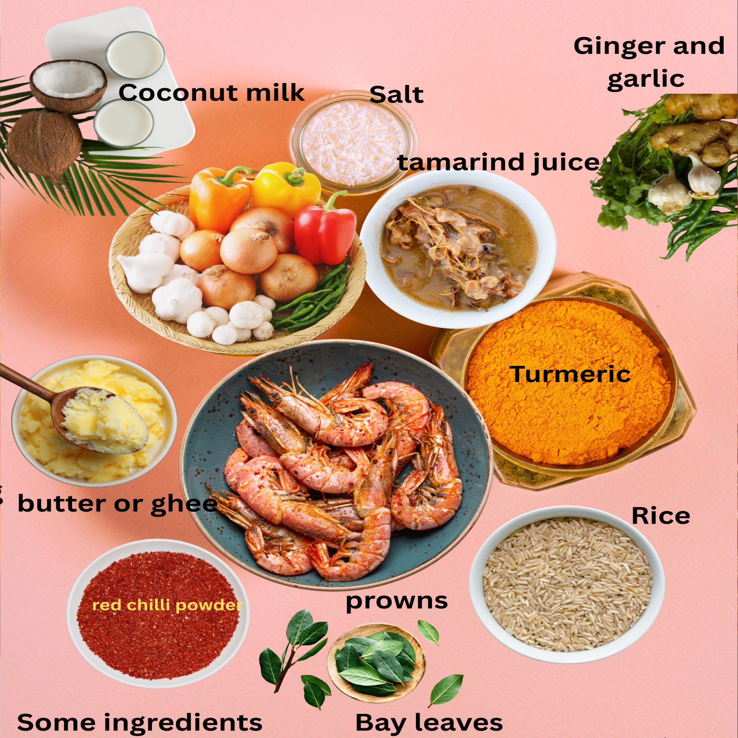 ingredians of prowns curry