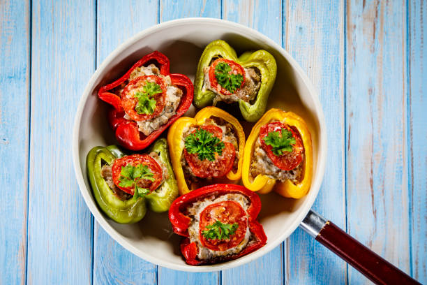 Southwestern Stuffed Peppers with Black Beans and Quinoa