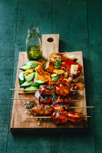 Grilled Veggie Skewers with Chimichurri