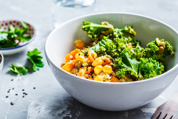 Lentil and veggie bowl