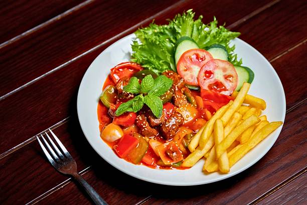 Grilled Steak with Roasted Pepper Sauce