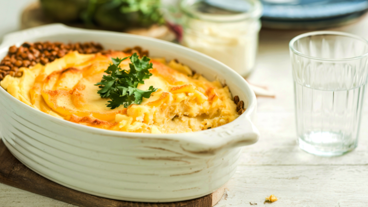 Lentil & Sweet Potato Shepherd’s Pie